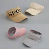 Boné de Baseball Tricô de Verão Chapéu de Sol para Esportes ao Ar Livre Proteção Solar Feminina Viseira Chapéu com Letras Casual Boné de Aba Reta Atacado
