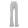 Pantalones Acampanados de Encaje Empalmado con Caída de Cintura Alta para Mujer 2025 Verano Nueva Moda Pantalones Casuales Elásticos