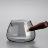 Juego de Té de Borosilicato Alto al por Mayor con Asa Lateral de Nogal, Taza de Claridad Engrosada, Divisor de Té Casero, Infusor de Té Personalizado