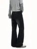 Pantalones de Pierna Ancha con Bolsillo Trasero en Capas y Bigotes de Gato Lavado Americano para Hombre LKTM Marca Moderna Unisex Pantalones Largos