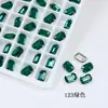 Dongzhou Cristal 8*6 Rectangular Octagonal Fondo Puntiagudo Destello Diamante K9 Vidrio Piedra Preciosa Tallada Alta Calidad Joyería Accesorios para Arte de Uñas