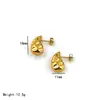 Pendientes colgantes de acero inoxidable de alta calidad estilo INS con patrón de gota, pendientes de titanio 18K de moda retro, venta al por mayor para mujer
