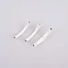 Plata pura S999 superficie cóncava-convexa cepillada tubo doblado hecho a mano, accesorios de pulsera DIY de plata lisa, componentes de tubo doblado de plata pura