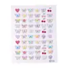 Pegatinas populares transfronterizas de arte para uñas de corazón de mariposa y fruta, calcomanías 5D en relieve para funda de teléfono, planificador, accesorios para uñas, venta al por mayor