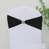 Funda para silla sin nudos, termoadhesiva, con lazo de flores y pedrería, con banda elástica y pedrería, ideal para bodas, eventos y comercio exterior.