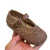 Sandálias Infantis 2026 Novos Calçados de Verão para Crianças Sapatos de Princesa para Meninas Primavera/Verão Pequenos Sapatos de Couro para Meninas Sapatos Individuais Vazados