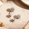 Brincos Rosqueados Transfronteiriços Mais Vendidos para Mulheres, Tarraxas para Piercing na Orelha, Brincos de Cartilagem Zircônia de Nicho de Luxo, Aço Titânio Não Removível