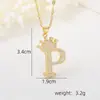 Accesorios de Collar con Letra de Zirconia Incrustada de Cobre Nuevo Transfronterizo Hip-Hop Doble Capa Corona Colgante de 26 Letras Inglesas