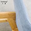 Silla Moderna Minimalista para Estudio, Café, Respaldo de Negociación, Ocio con Cojín Suave de Tulipán de Madera, Hecha de Superficie de Cáñamo + Madera de Haya