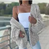 Aliexpress Comercio Exterior Nuevo Cárdigan Suéter Murciélago Mujer Manga Larga Relleno Holgado Talla Grande Suéter Prenda Exterior