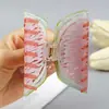Pinza de Pelo de Acrílico Coreana Dopamina para Mujer, Pinza de Garra Grande Creativa Estilo Fruta para Volumen, Pinza Tiburón para Peinado