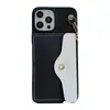 Portatarjetas Adhesivo con Tapa abatible de Piel sintética PU para Teléfono Móvil Monedero Pequeño Simple Personalizado Portatarjetas Creativo Adhesivo 3m para Teléfono Móvil