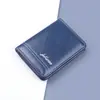 Nueva cartera vertical para hombre, cartera vintage de cuero para hombre con tarjetero, cartera corta compacta ligera integrada para mujer