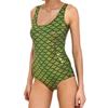 Comércio Exterior Amazon Transfronteiriço Europa e Estados Unidos Verão Sexy Escama de Peixe Biquíni Peça Única Roupa de Banho Feminina