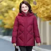 Nueva Chaqueta de Plumas de Alta Gama Auténtica para Madres de Alta Calidad de Longitud Media Abrigo de Plumas de Pato Blanco Grueso Cálido para Mujer