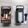 Luz de Camping Solar de Quatro Folhas Modelo Novo Transfronteiriça Recarregável por USB Outdoor Três Fontes de Luz LED Luz de Ambiente para Barraca de Camping