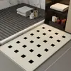 Alfombrilla de Piso de Lino y Barro de Diatomeas, Alfombrilla Absorbente de Agua Antideslizante para Ducha, Felpudo de Secado Rápido para Baño, Alfombrilla de Piso de Baño de Alta Gama