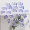 Mariposa de Vidrio Tridimensional Gradiente Dos Tonos Pez Pequeño Agujero Recto Cuentas Sueltas DIY Pasador Hecho a Mano Accesorios para el Cabello