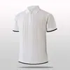Nueva polo de punto de manga corta para hombre 2026, media cremallera, diseño calado, adecuado para hombres jóvenes y de mediana edad, moderno y casual