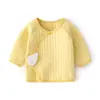 Kimono de Algodón Relleno de Aire Cálido Sin Costuras para Bebé Recién Nacido, Bata de Medio Espalda Estilo Kimono, Top para Bebé