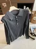 Suéter de diseño retro estilo coreano con cuello polo y media cremallera para mujer, tejido suave y acogedor para otoño e invierno, top casual de punto trenzado, moderno