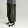 Inverno 2024 Novo Macacão Infantil de Veludo Calça Casual Estilo Montanha Infantil Estilo Ocidental Bordado Calça Esportiva Quente