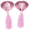 Lencería sexy con borlas en forma de corazón y lentejuelas para el pecho, accesorios de ropa interior sexy, lencería sexy sin costuras antiexposición, gota de sangre