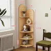 Estantería de almacenamiento de suelo para rincón, estante de almacenamiento para esquina de sala de estar, estantería triangular, mueble de esquina para dormitorio, mueble de esquina de pared multicapa