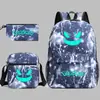 Nuevo Elfo Baokemeng Pokémon Juego Periférico Mochila Bolsa de Almuerzo Estuche Tres Piezas Mochila Escolar Luminosa
