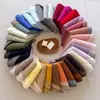 Bufanda de Lana Mezclada Estilo Coreano con Flecos en Bloques de Color por Ambos Lados para Mujer, Cuello Grueso de Color Sólido Cálido para Otoño/Invierno, Chal para Abrigo
