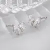 Pendientes de Lazo de Nuevo Estilo con Diamantes Brillantes, Versátiles para el Uso Diario, Gama Alta, Compactos, Diseño de Nicho, Joyería para Orejas para Mujeres
