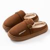 Zapatillas de Algodón Birkenstock de Moda para Invierno para Mujer, Antideslizantes de Interior, Suela Gruesa, Silenciosas, Estilo Pareja, Zapatos de Algodón Engrosados con Forro Polar para Exteriores para Hombre