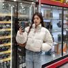 Abrigo Corto de Algodón para Mujer 2025 Invierno Nuevo Estilo Europeo y Americano Petite Cuello Alto Chaqueta de Algodón Acolchada Gruesa Abrigo Acolchado de Algodón Moderno