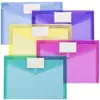 Bolsas para documentos, bolsas para archivos al por mayor, bolsas de almacenamiento de PP, artículos de oficina, bolsas transparentes con broche para contratos tamaño A4, se pueden imprimir con logo