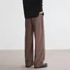 Pantalones Casuales para Hombre Otoño/Invierno 2026 con Efecto de Caída, Cordón Elástico, Pierna Recta Ancha, Estilo Japonés, Pantalones Sueltos y Modernos de Longitud Completa
