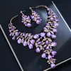 Joyería Europea y Americana de Alta Gama Transfronteriza, Accesorios Nupciales de Cristal Gota de Agua, Accesorios Completamente Diamantados, Collares, Pendientes, Vestidos de Novia, Venta al por Mayor