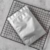 Bolsa ziplock de papel de aluminio en existencia, bolsa para envasar mascarillas faciales, café, té, alimentos, bolsa opaca con cremallera plana de papel de aluminio