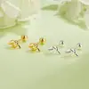 Pendientes de Nudo en Forma de Corazón con Cierre de Rosca para Mujer, Pequeños y Versátiles para el Uso Diario, Pendientes de Moda Mini Simples Tendencia Coreana y Japonesa