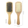 Oferta especial pente quadrado pequeno atacado madeira de lótus almofada de ar massagem saúde capilar pente madeira de borracha branca mulheres