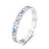 Pulseira de Prata 9999 Esmaltada Borboleta Flor Pé de Prata Nova Dragão e Fênix Chinesa Elétrica Fortuna Fundo Aberto Pulseira de Prata Sólida