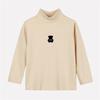 Camiseta básica de cuello semialto para niños, terciopelo de doble cara cepillado, otoño e invierno, ropa para niños y niñas, chaqueta cálida, camiseta de manga larga con cuello medio