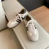 Tênis de Treino Alemão Retrô Feminino 2026 Novo Estilo Fino Outono Forrest Gump Tênis Esportivo Branco Solado Macio Tênis Casual de Lona Calçados Femininos