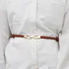 Corrente de Cintura Fina Versátil da Moda Feminina Cinto Estreito para Vestidos Suéteres Cinto Decorativo Fivela Estilo Coreano Peça Única Atacado