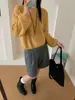 Suéter Pulôver com Gola Redonda e Bolinhas Cor Nova Outono/Inverno 2026 Design Sense Feminino Estilo Coreano Solto Estilo Doce Top de Tricô