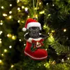 Novo Produto 2022: Meias de Natal, Cachorro de Natal, Enfeites para Pendurar em Árvore de Natal, Enfeites para Carro, Decorações para Casa