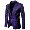 Comércio Exterior Primavera e Outono Estilo Corte Masculino Padrão Escuro de Castanha Terno Moda Blazer de Terno Masculino Slim Fit com Um Botão