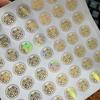 Suprimentos de casamento por atacado colar selo de casamento redondo laser pequena palavra feliz Adesivo Feliz palavra colar