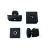 M6 M8 M10 Tapón de Tuerca Cuadrada de Plástico para Tubo, Tapón de Tubo con Tuerca Embebida, Funda para Rueda, Base Ajustable de Acero Inoxidable, Antideslizante