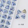 Diamante para Unhas Dongzhou 8mm Ponta Triangular Fundo Plano Diamante Colorido Diamante de Formato Especial Acessórios para Joias DIY Novo Adesivo de Unha com Diamante