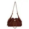 Bolsa de corrente retrô estilo coreano para mulheres, nova coleção outono/inverno 2026, design de nicho, bolsa de ombro com padrão de diamante, bolsa de axila